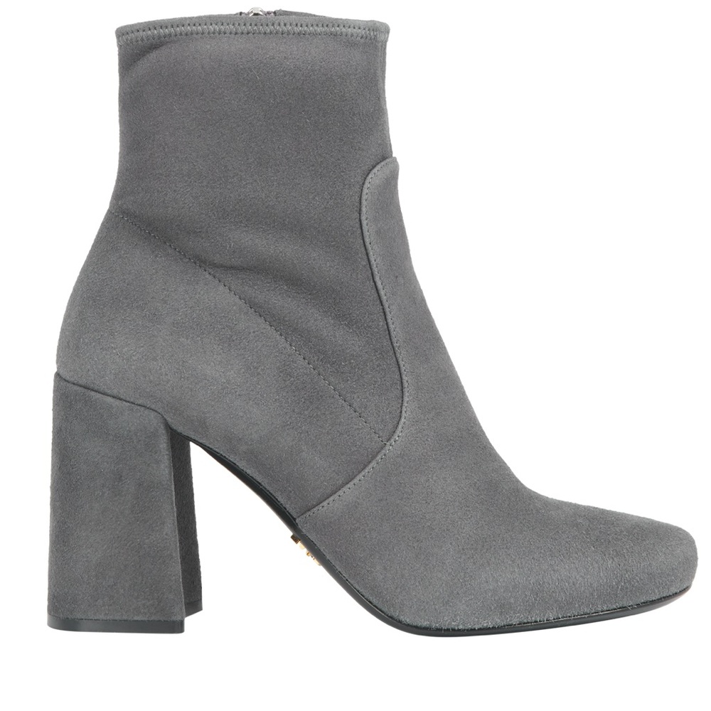 LIKE NEW Prada Suede Ankle Heeled Boots, Size 39